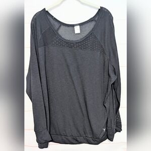Old Navy Black Mesh Sweatshirt Size XXL